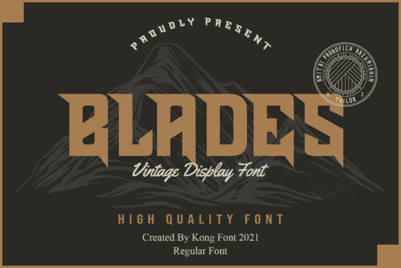 Blades: A Bold Vintage Display Font for Campaign Headlines