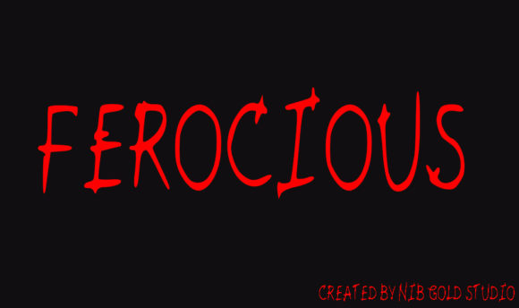 Ferocious: A Horror Display Font