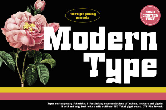 Modern Type: A Bold Display Font for Handmade Creators