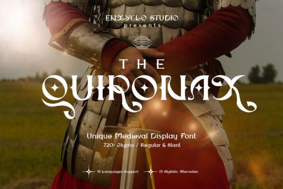 The Quironax: A Vintage Display Font That Feels Like Hand-Crafted Magic