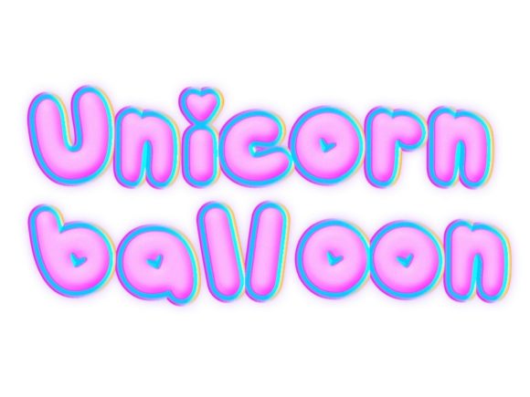 Unicorn Balloon: A Magical Font for Business